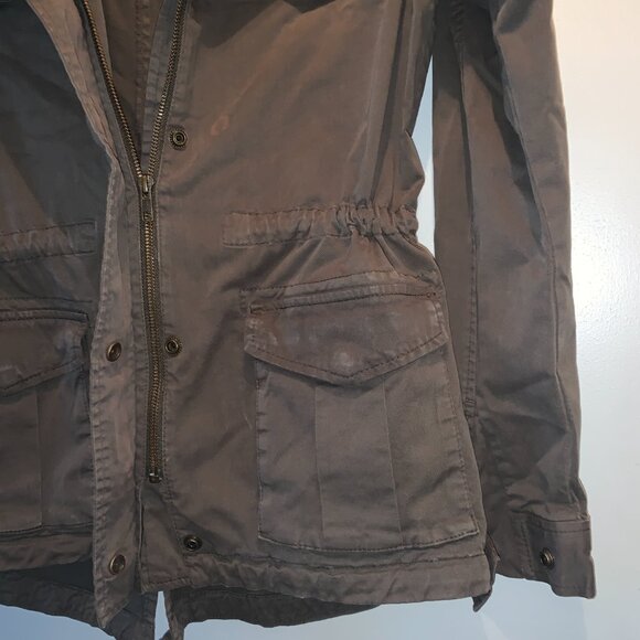 Hinge Utility Jacket Olive Green, Small, Zipper & Buttons - Picture 4 of 8